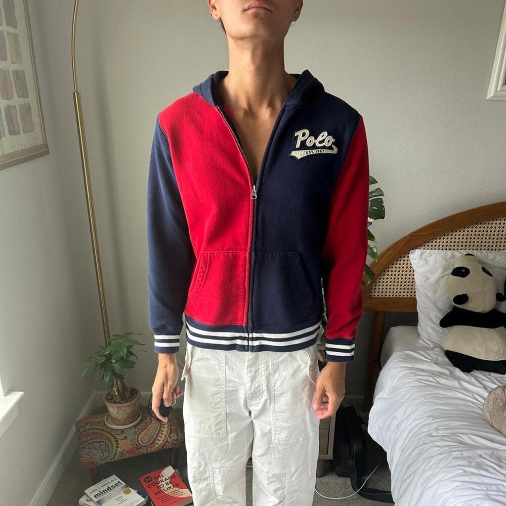 Vintage Polo Ralph Lauren Varsity Colorblock Hoodie